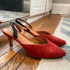 3 for 20🌼 Leather heel red and black size 37